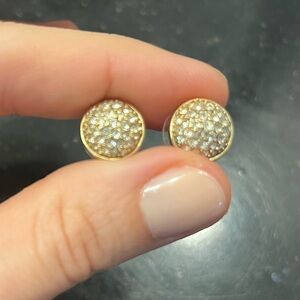 J.Crew Gold Sparkle Stud Earrings